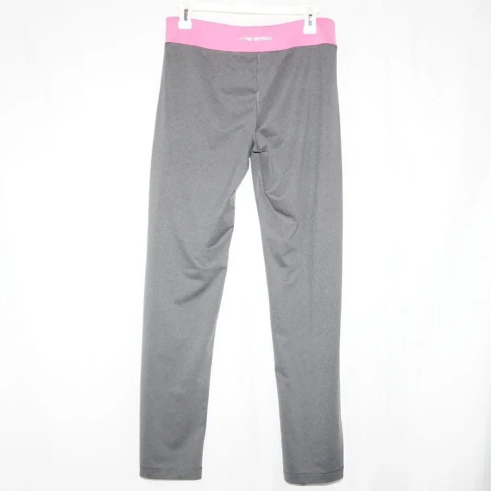 Under Armour Gray & Pink Athletic Pants for Girls, Size YXL